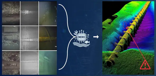 Marine survey inputs connected through NERO to a highlighted survey view