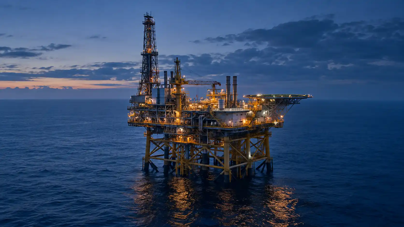 Illustration of offshore energy infrastructure